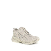 Beige Calf Leather Bos Taurus Athletic Sneakers